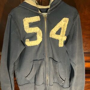 Aeropostale Navy Zip-Up Jacket with Hoodie